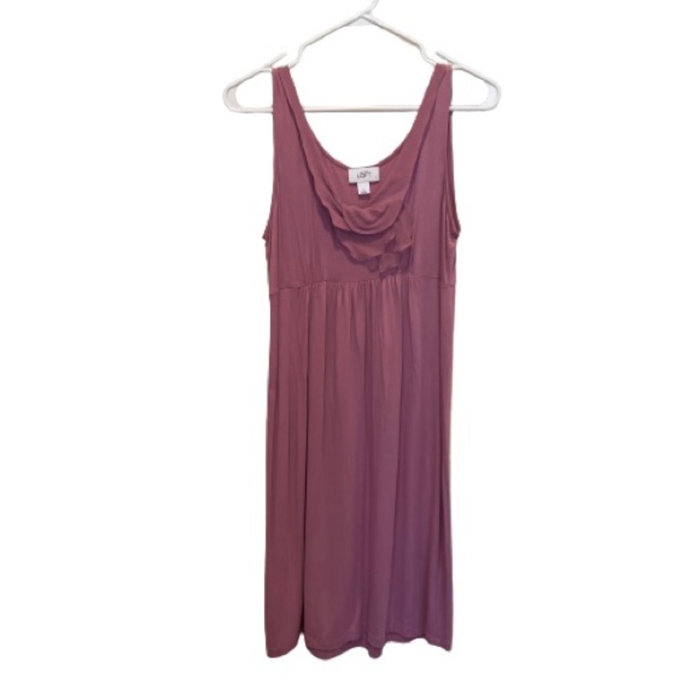 LOFT - Pink, Delicate Scoop Neck, Sleeveless, Empire Waist Dress, Size Small